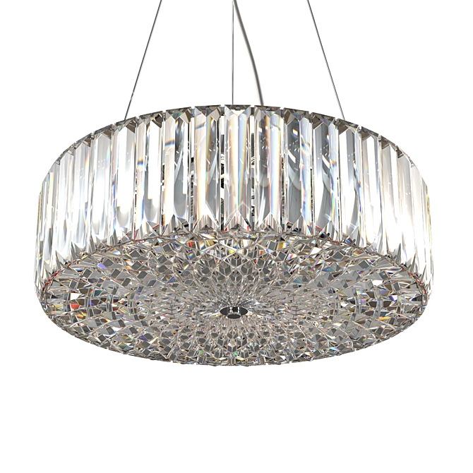 Modern Chrome Chandelier Recinto 3D model image 5