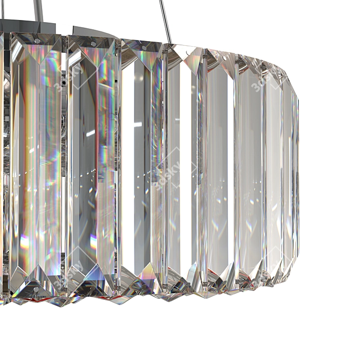 Modern Chrome Chandelier Recinto 3D model image 6