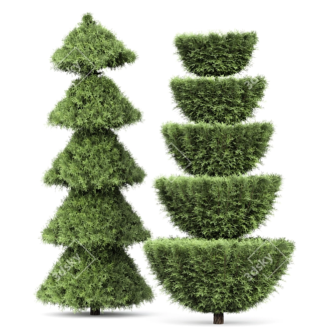 Premium 3D Cypress Tree Models 3D model image 3