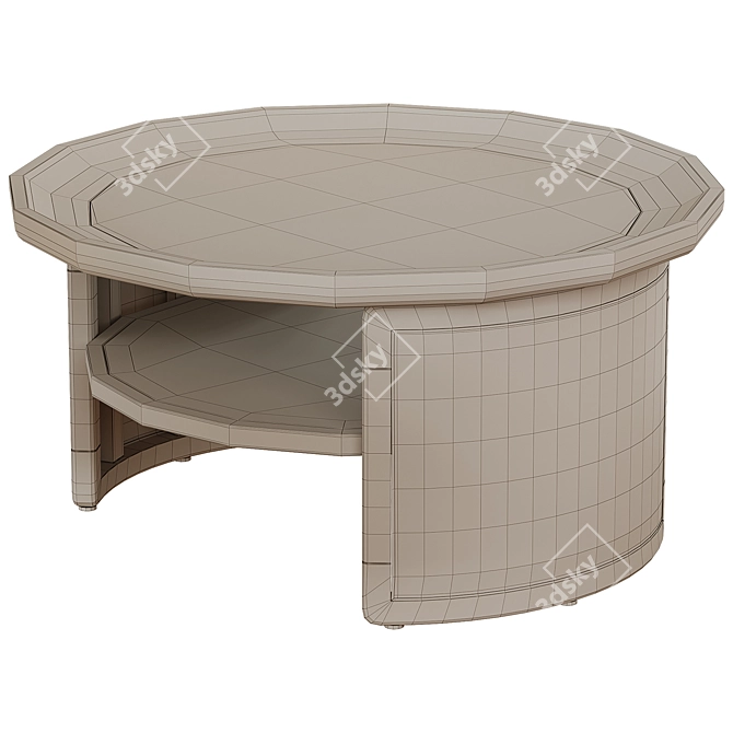 Scandinavian Style Round Coffee Table 3D model image 5