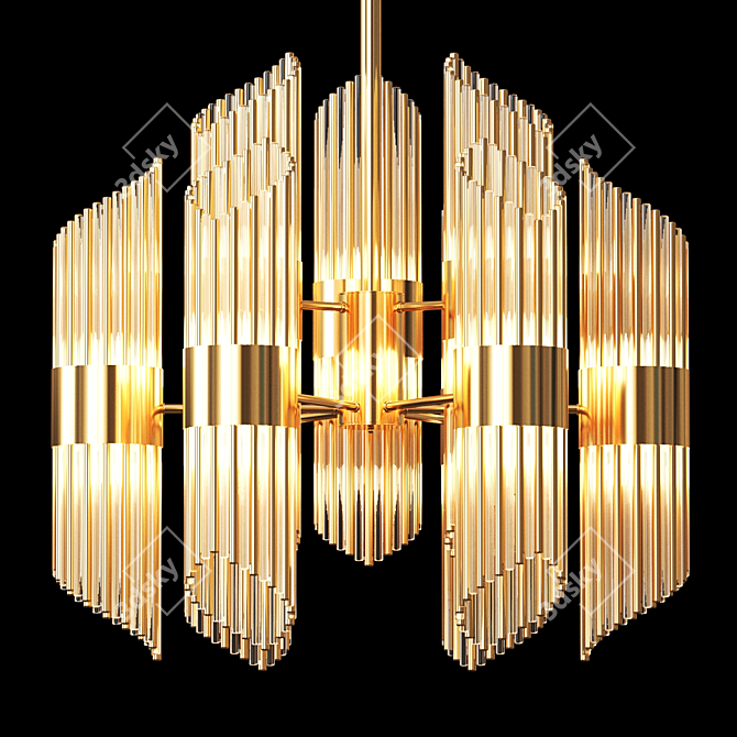 Elegant Art Deco Chandelier Design 3D model image 1