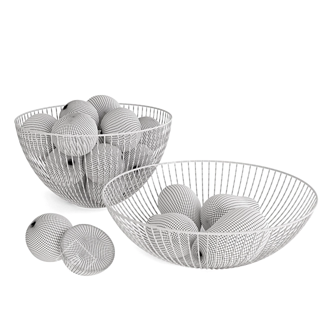 Versatile Point-Virgule Fruit Basket 3D model image 4