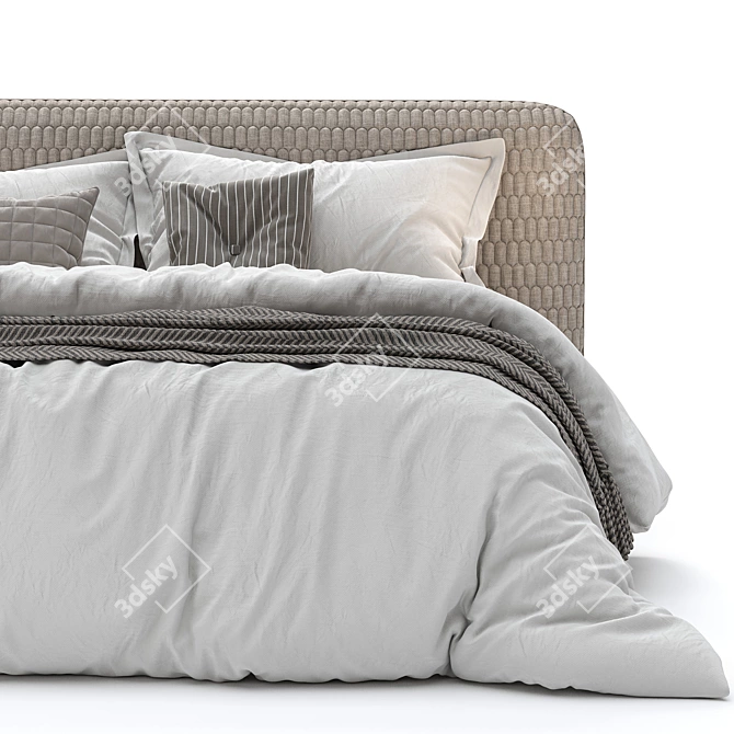 Elegant Hari Bed by Dall'Agnese 3D model image 3