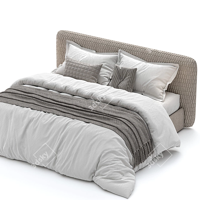 Elegant Hari Bed by Dall'Agnese 3D model image 4