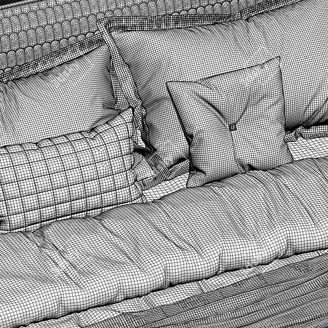 Elegant Hari Bed by Dall'Agnese 3D model image 5