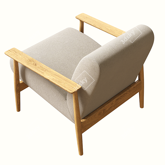 Bolia Visti Armchair, Scandinavian Elegance 3D model image 4