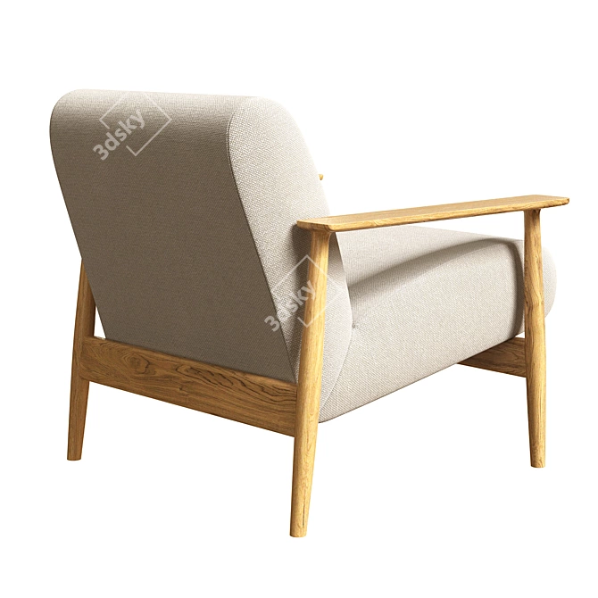 Bolia Visti Armchair, Scandinavian Elegance 3D model image 9