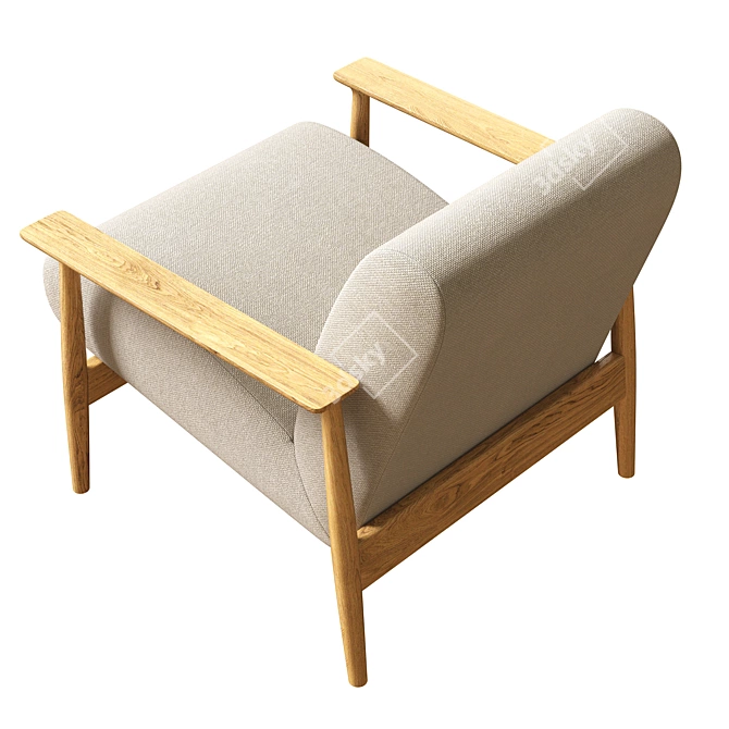 Bolia Visti Armchair, Scandinavian Elegance 3D model image 10