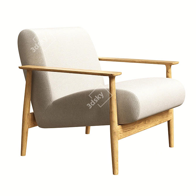 Bolia Visti Armchair, Scandinavian Elegance 3D model image 11