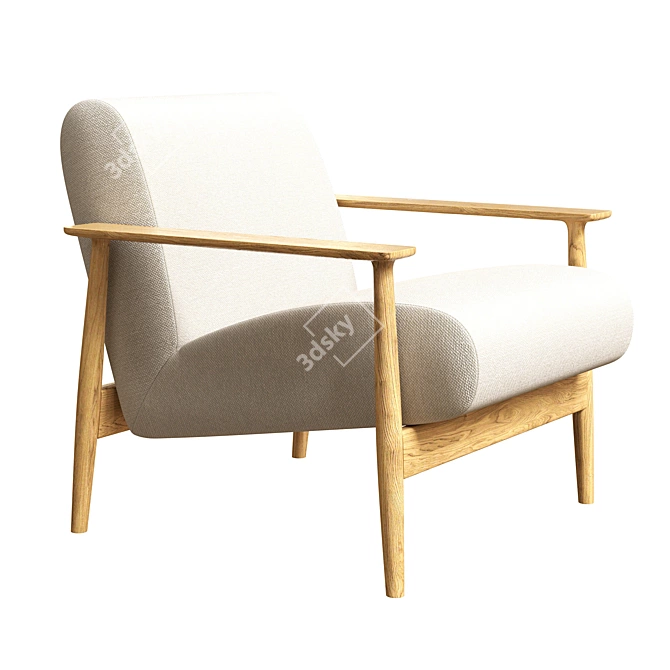 Bolia Visti Armchair, Scandinavian Elegance 3D model image 16