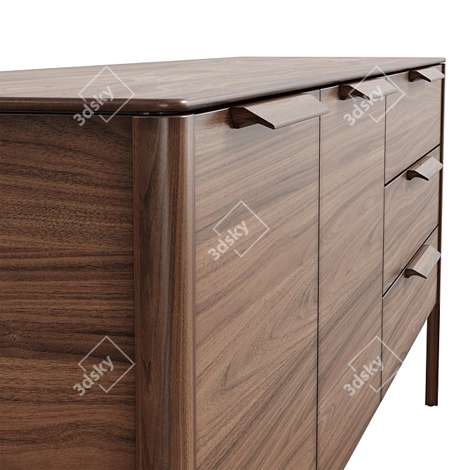 MODIS Interiors Oak Console 3D model image 6