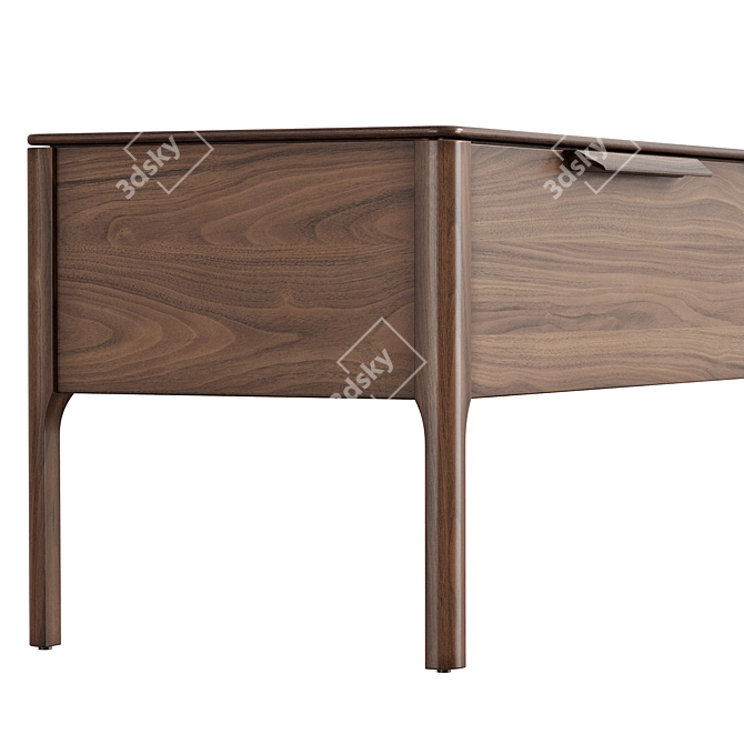 Modern Oak Media Console LOUNGE 3D model image 4