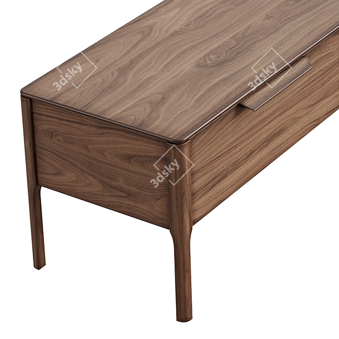 Modern Oak Media Console LOUNGE 3D model image 6