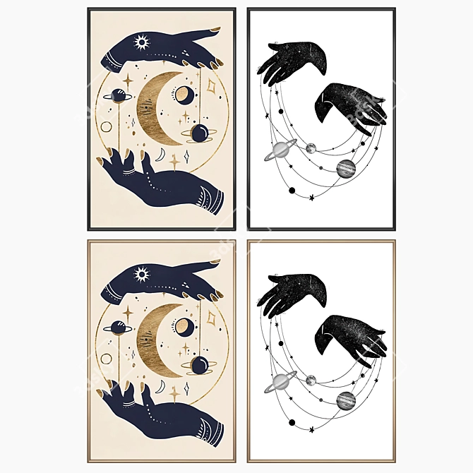 Artwork Set with Frame Options 3D model image 2