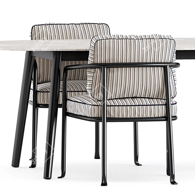 Modern Elegance Set: Borea Chair & Ellisse Table 3D model image 3