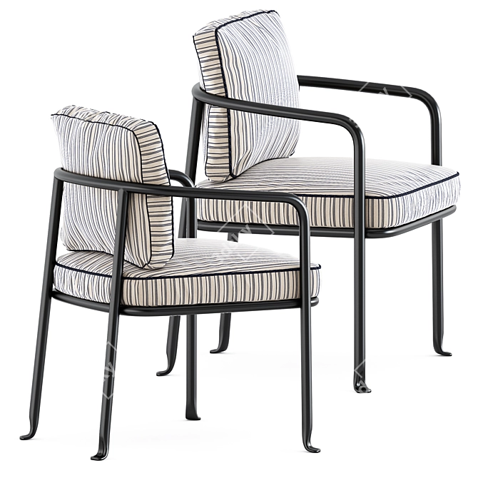 Modern Elegance Set: Borea Chair & Ellisse Table 3D model image 4