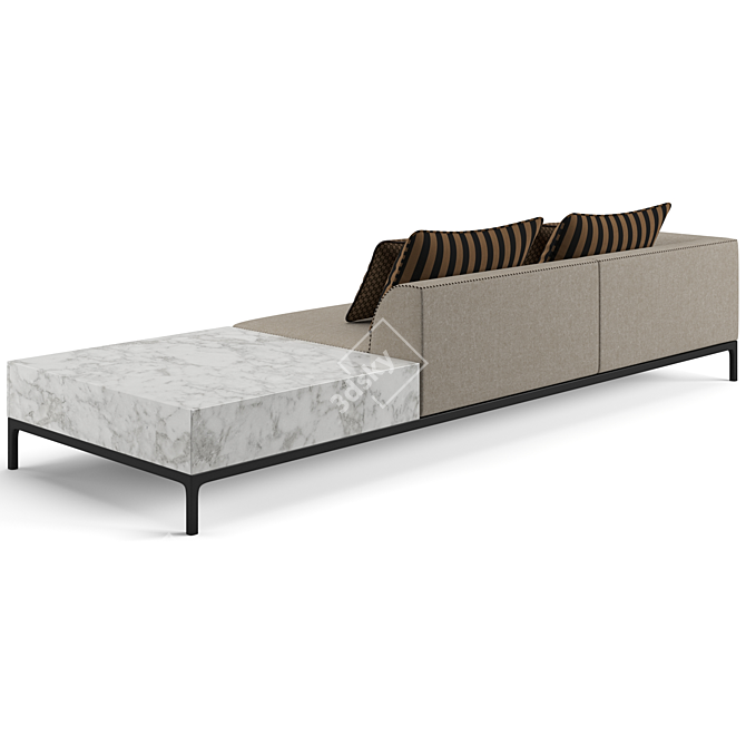 Elegant Fendi Casa Five Sofa 3D model image 5