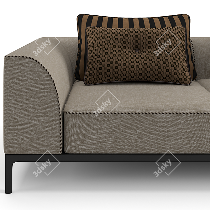 Elegant Fendi Casa Five Sofa 3D model image 7