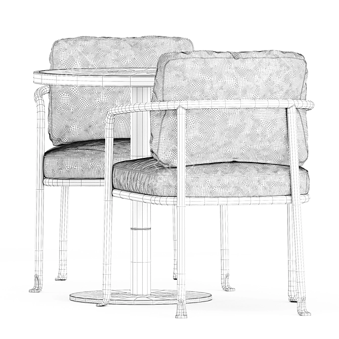 Modern Elegance Duo: Borea Chair & Briscola Table 3D model image 5