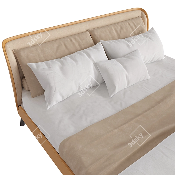 Modern Bolzan Letti Gabri Bed 3D model image 4