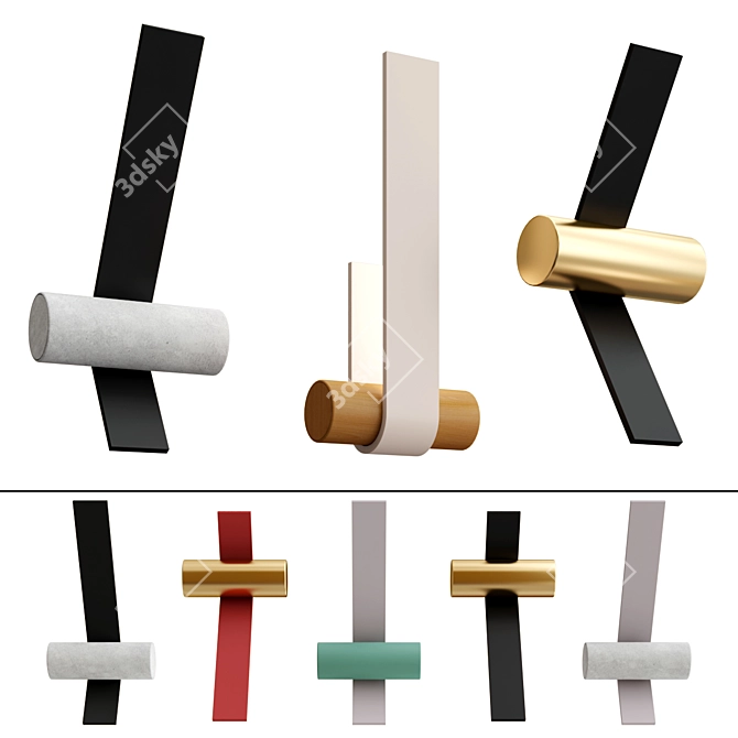 NASTRO Wall Lamp Collection - Elegant Indoor Lighting 3D model image 1