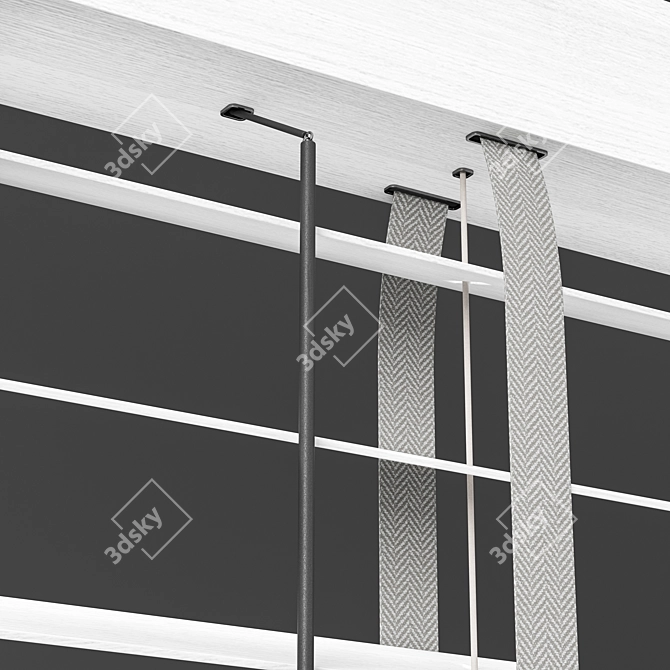Wooden Blinds Set 05 Showcase 3D model image 2