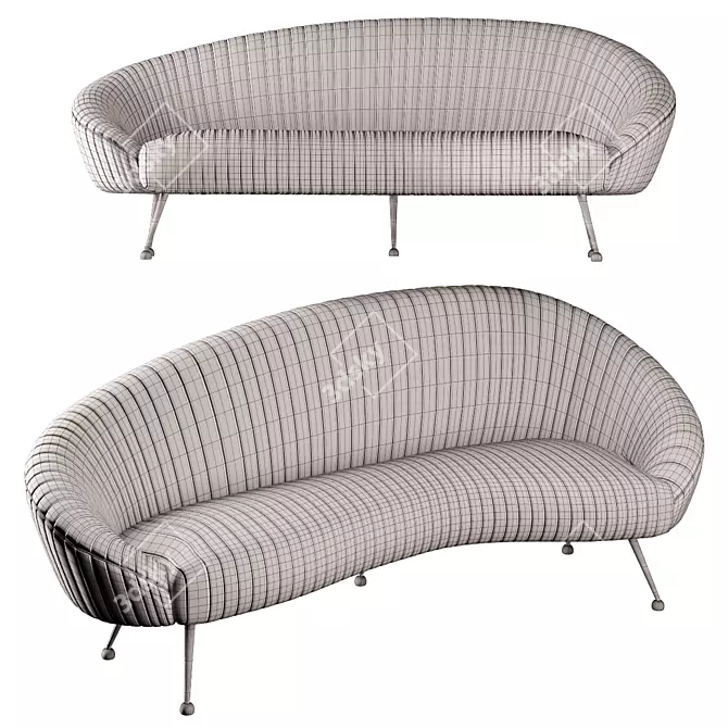 Exquisite Kare Design Bonita Sofa 3D model image 2