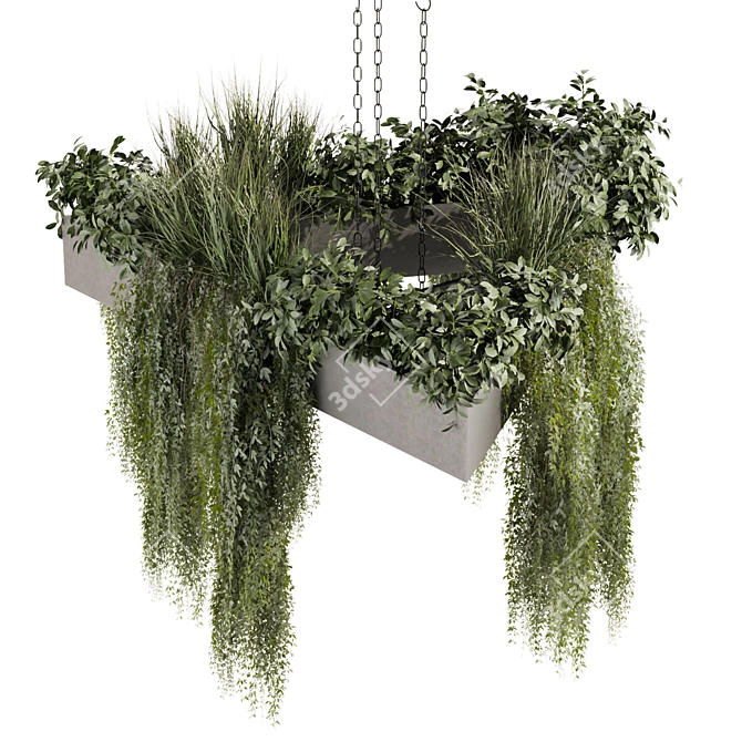 High-Quality Hanging Ampelous Bush Model 3D model image 4