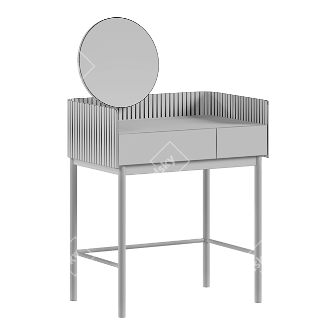 Lazar Vanity Table with Drawers 3D model image 3