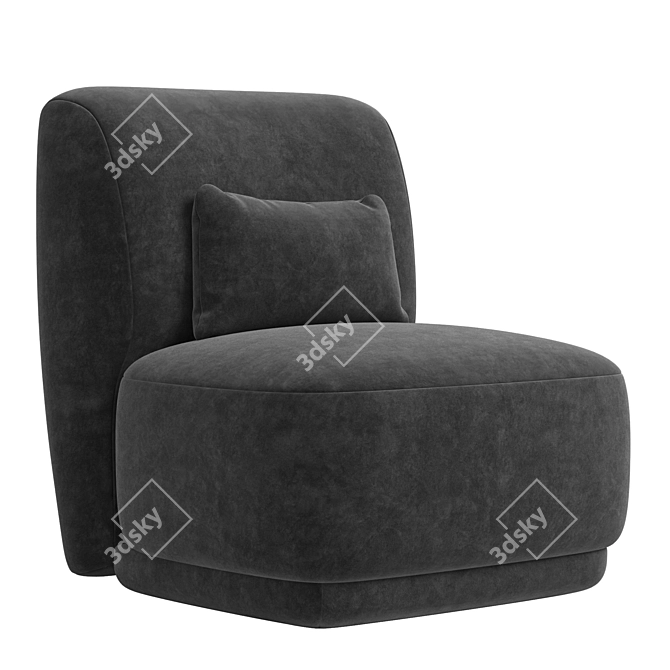 Modern Stylish Moshi Easy Chair 3D model image 3