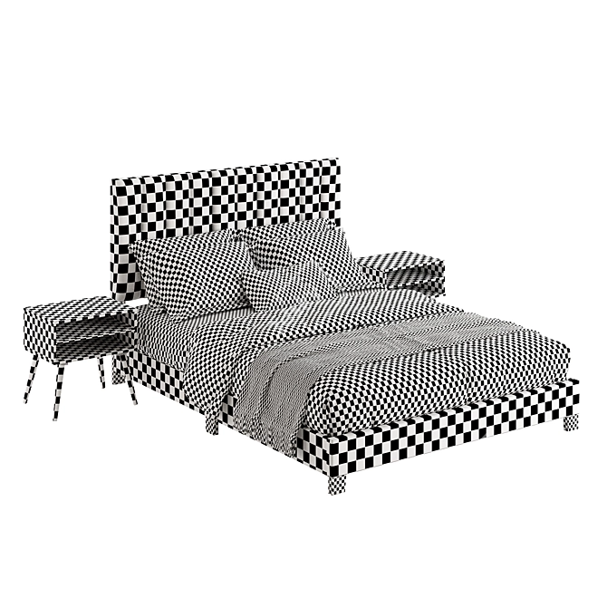 Velvet Joline Bed Set 3D model image 7