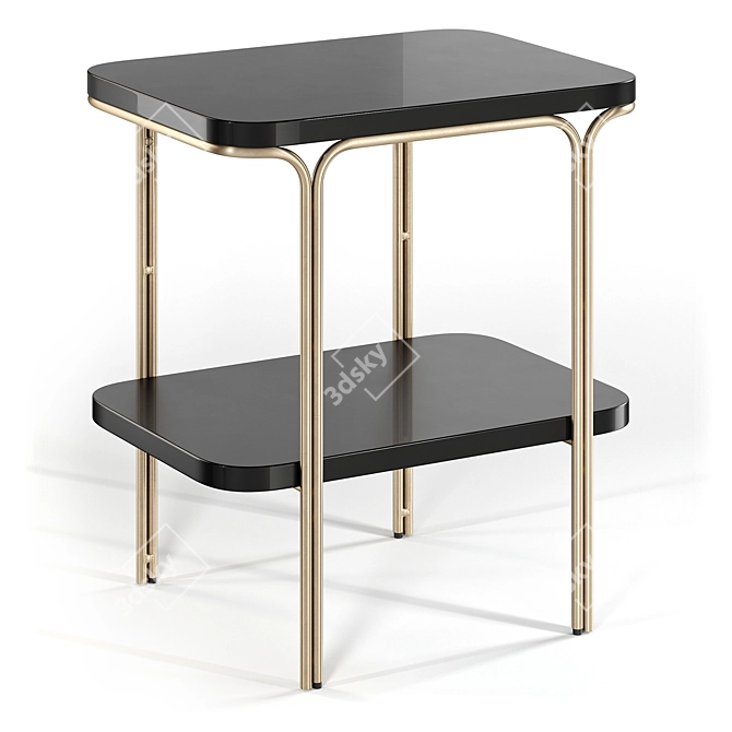 Double-tier Magazine Coffee TableLuxore 3D model image 1