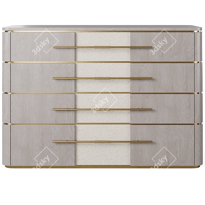 Elegant AGRA Chest Drawers 3D model image 3