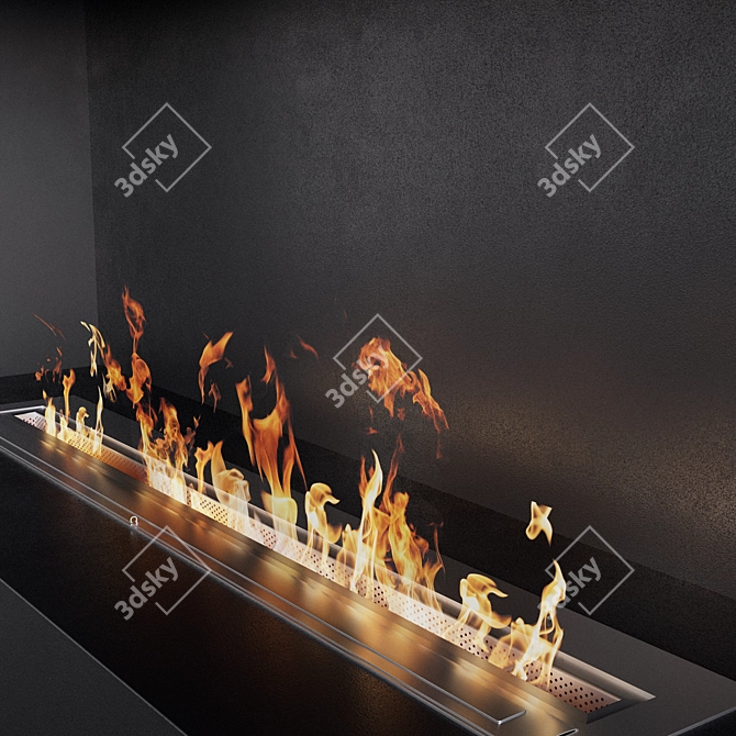 Fireplace Wall Mount CorAl VRay 3D model image 2