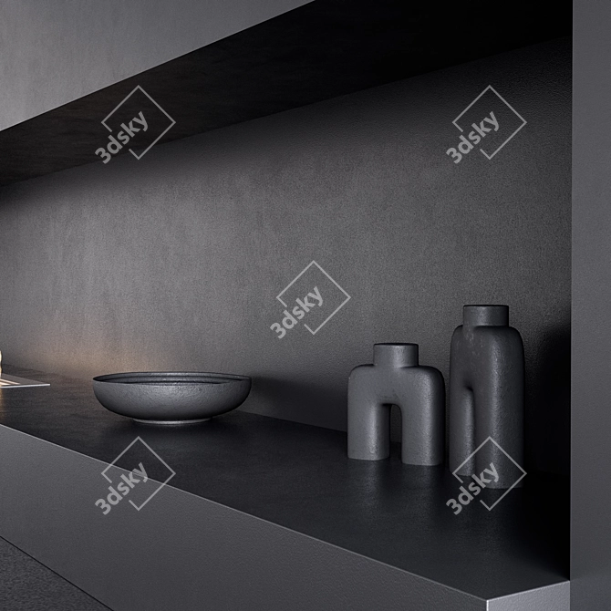 Fireplace Wall Mount CorAl VRay 3D model image 3