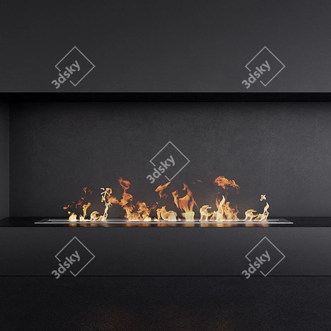 Fireplace Wall Mount CorAl VRay 3D model image 5