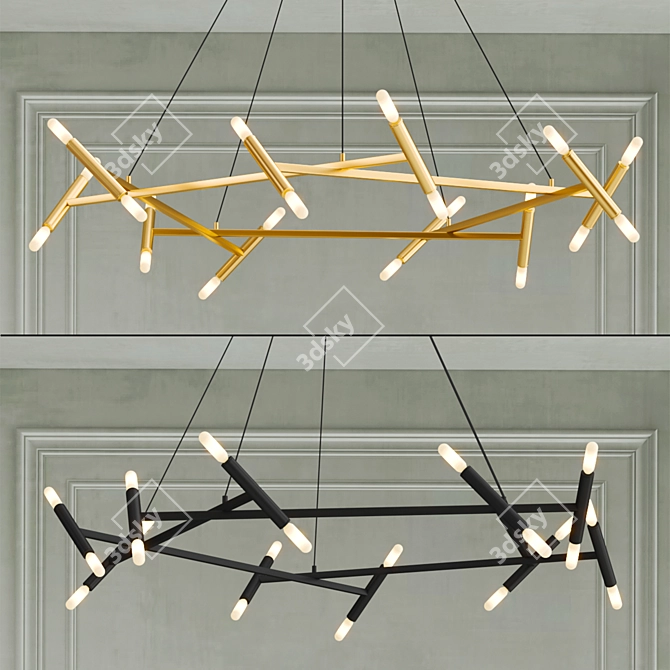  Modern Chandelier Pendant Light 3D model image 2