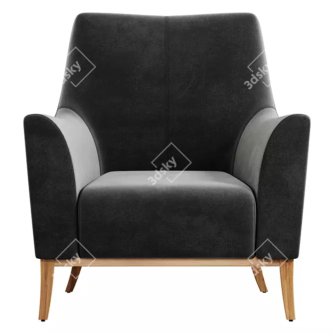 Contemporary Polo Plus Armchair in 3D 3D model image 3