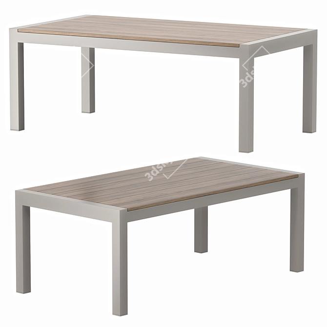 Lena Outdoor Coffee Table, 130cm 3D model image 1