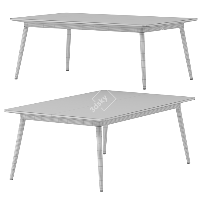 Sette Garden Mess Coffee Table, Elegant Outdoor Furniture 3D model image 2