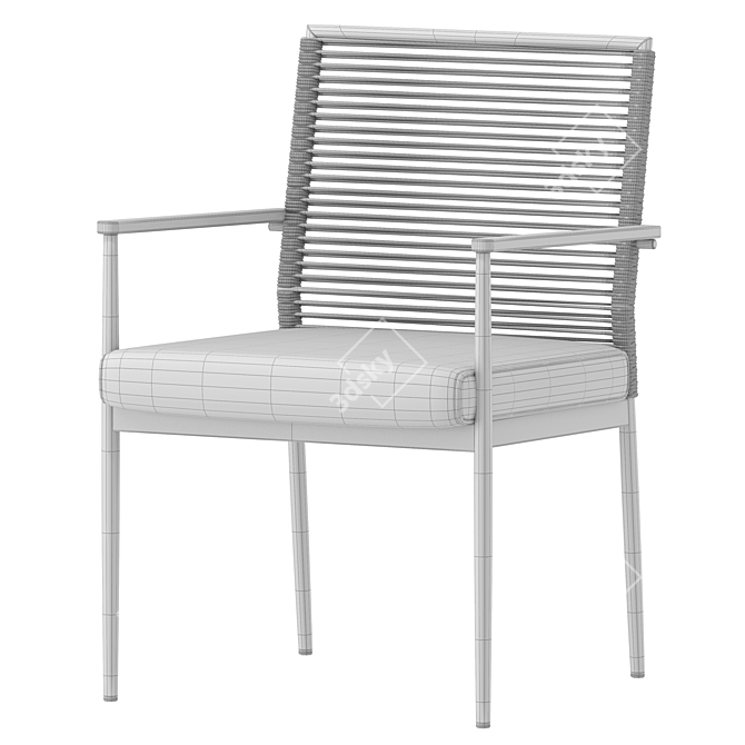 Elegant Noa Garden Chair 3D model image 3