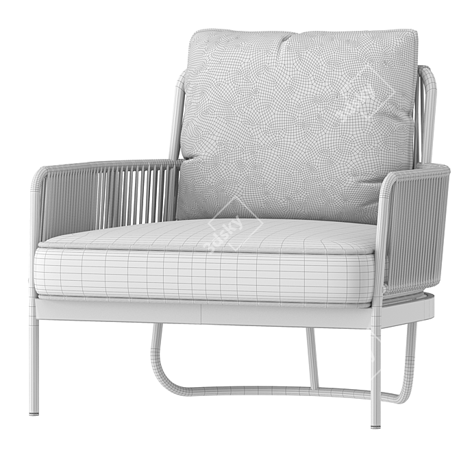Nora Garden Armchair in Size 80cm 3D model image 3