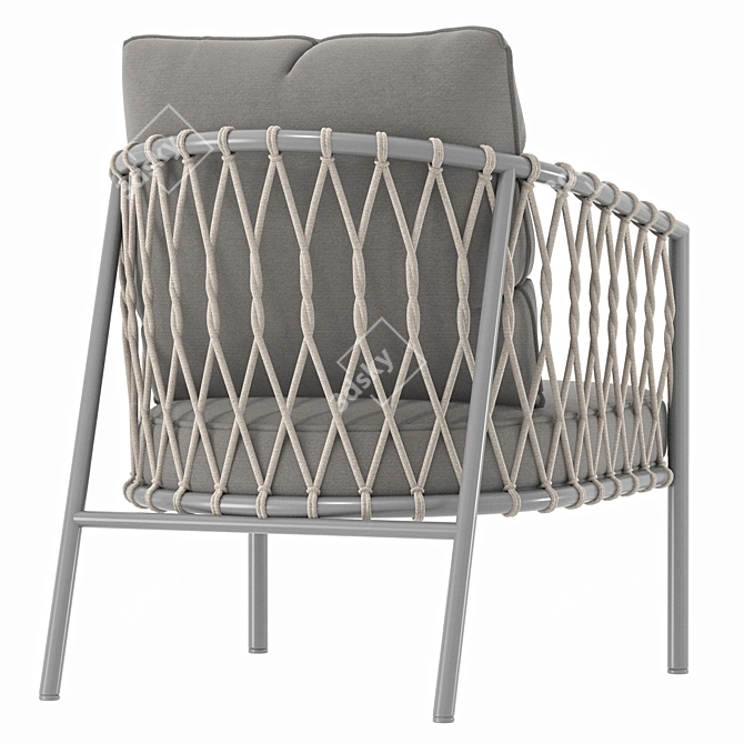 Elegant Orka Garden Armchair 3D model image 2
