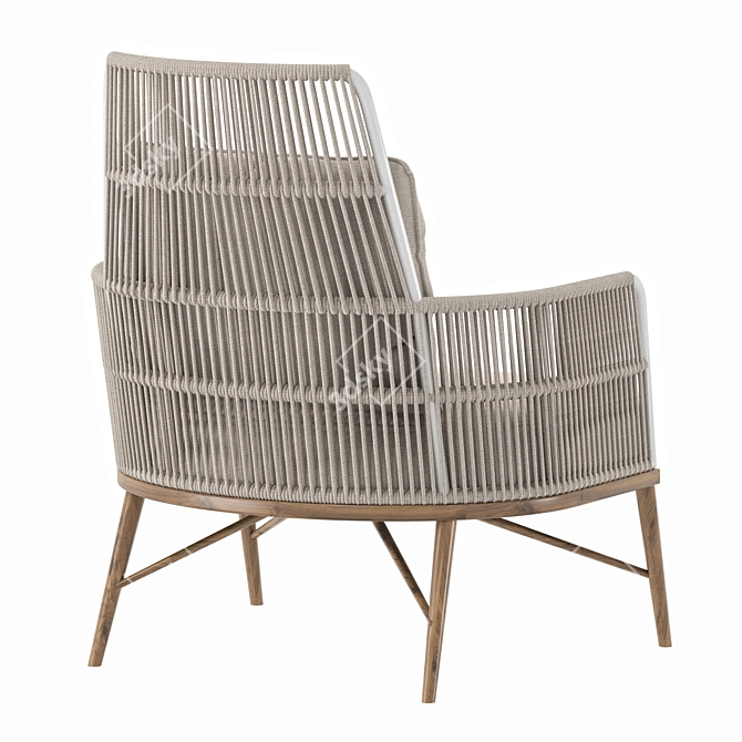 Throne Garden Armchair Settee 3D model image 2