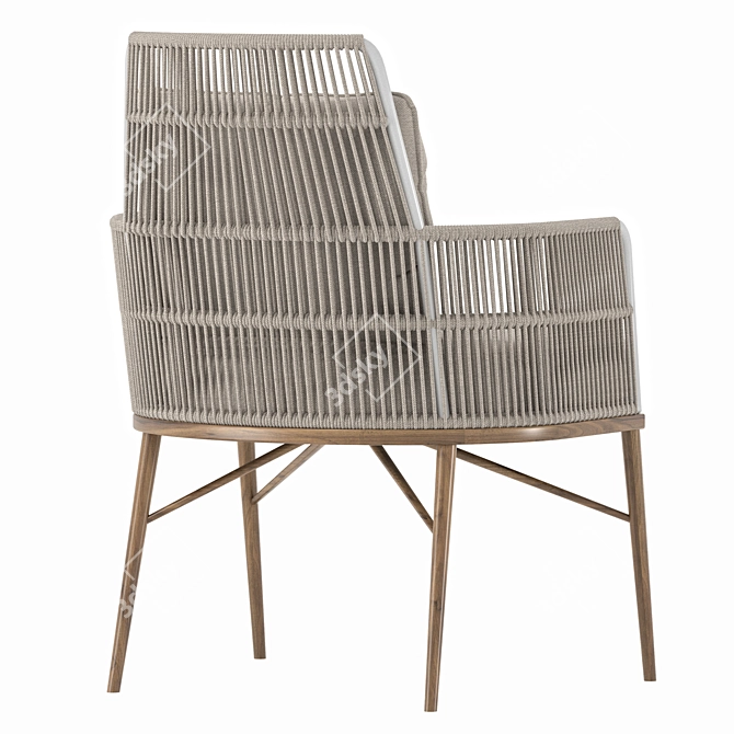 Elegant Tron Garden Throne Chair 3D model image 2