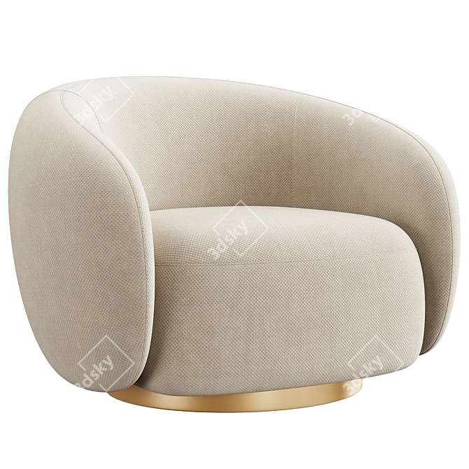 Elegant Brice Swivel Armchair EICHOLTZ 3D model image 1
