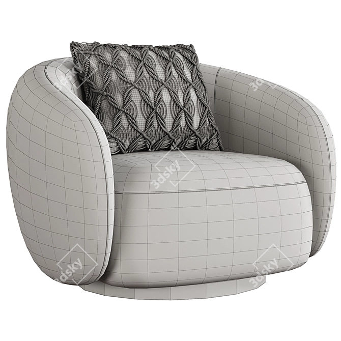 Elegant Brice Swivel Armchair EICHOLTZ 3D model image 4
