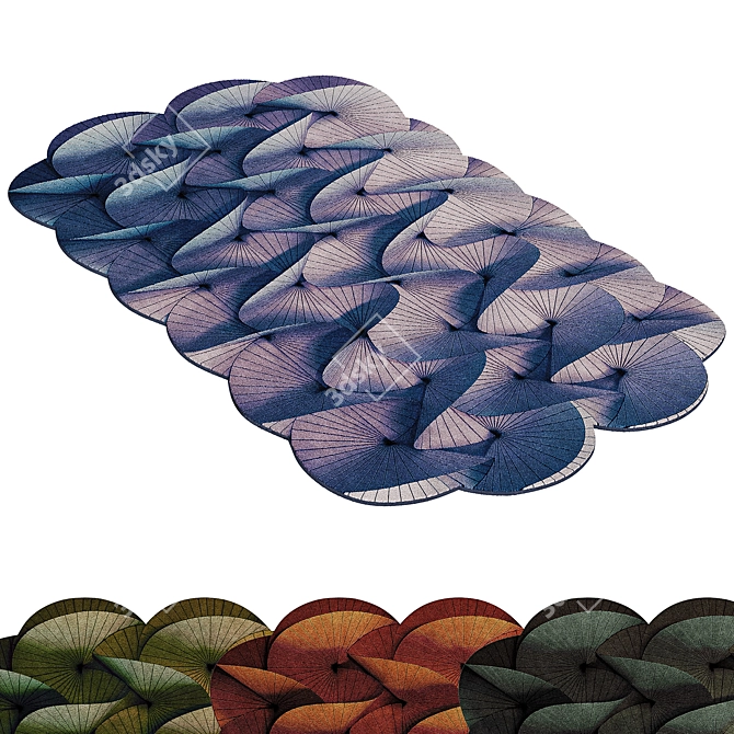  Gradient Illusion Carpet by Moooi 3D model image 1