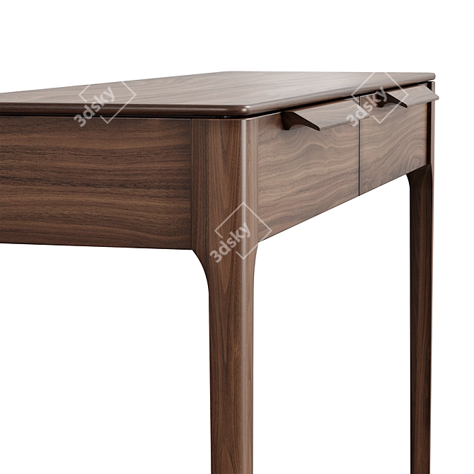 Modern Oak Console with Drawers 3D model image 5
