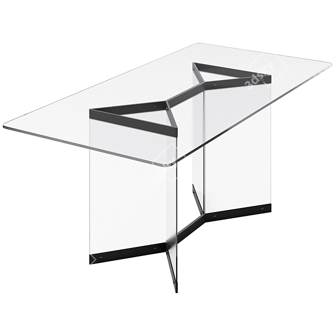 Prisma Dining Table: 180x90x75 mm 3D model image 2
